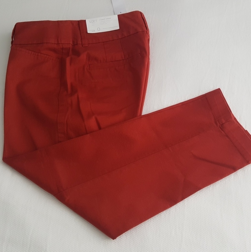 Loft fall color curvy cropped pants
